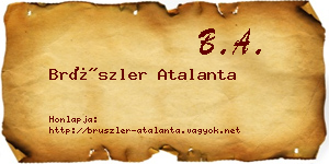 Brüszler Atalanta névjegykártya